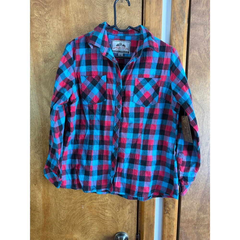Legendary Whitetails Cabin Retreat Flannel Sz. Large NWT Candy Plaid